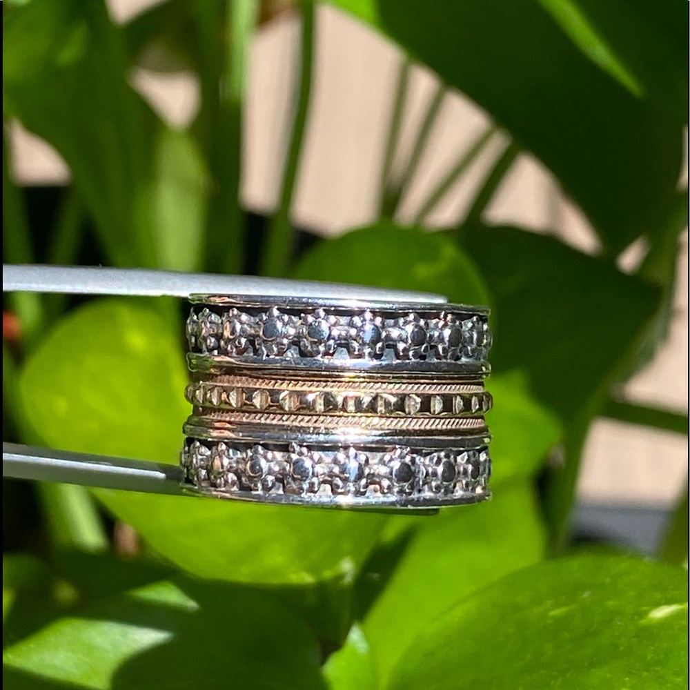 925/14KT FASHION BAND RING - Picture 2 of 10